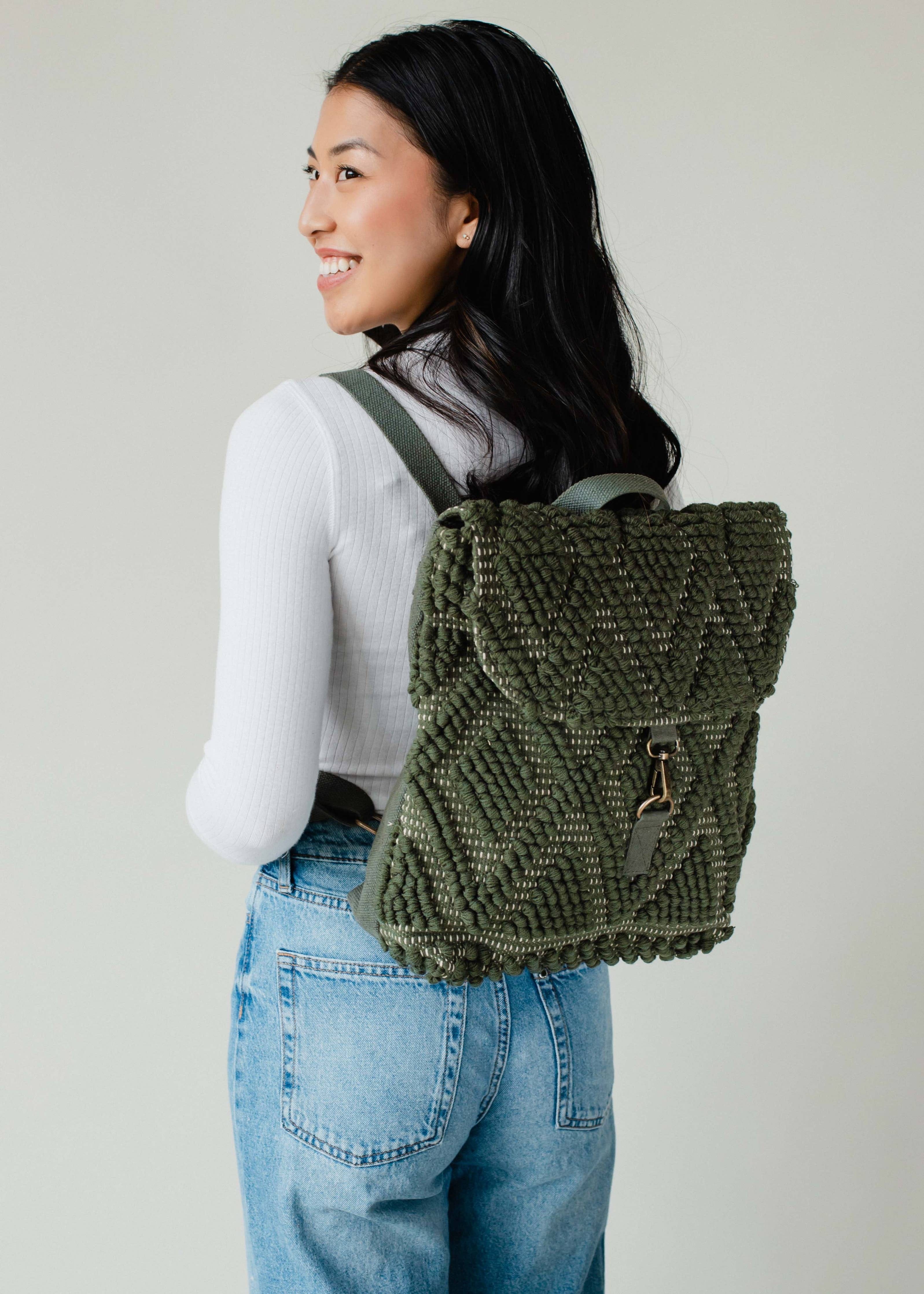 Black Diamond Pattern Backpack