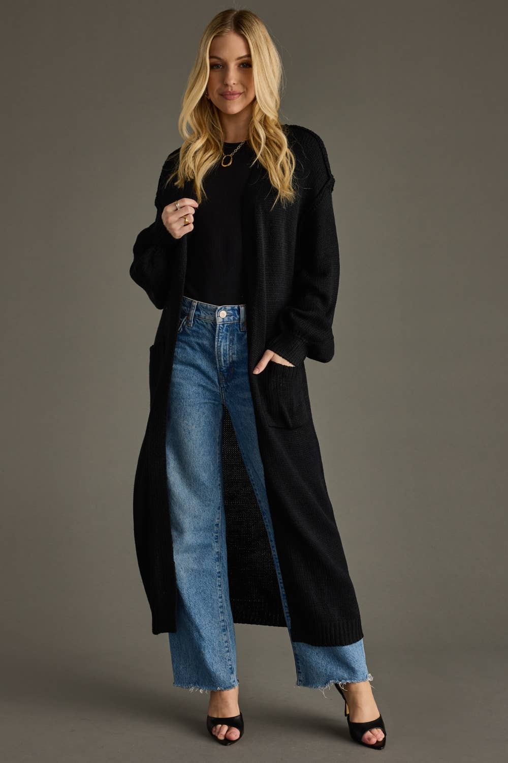 Black Duster Cardigan CC