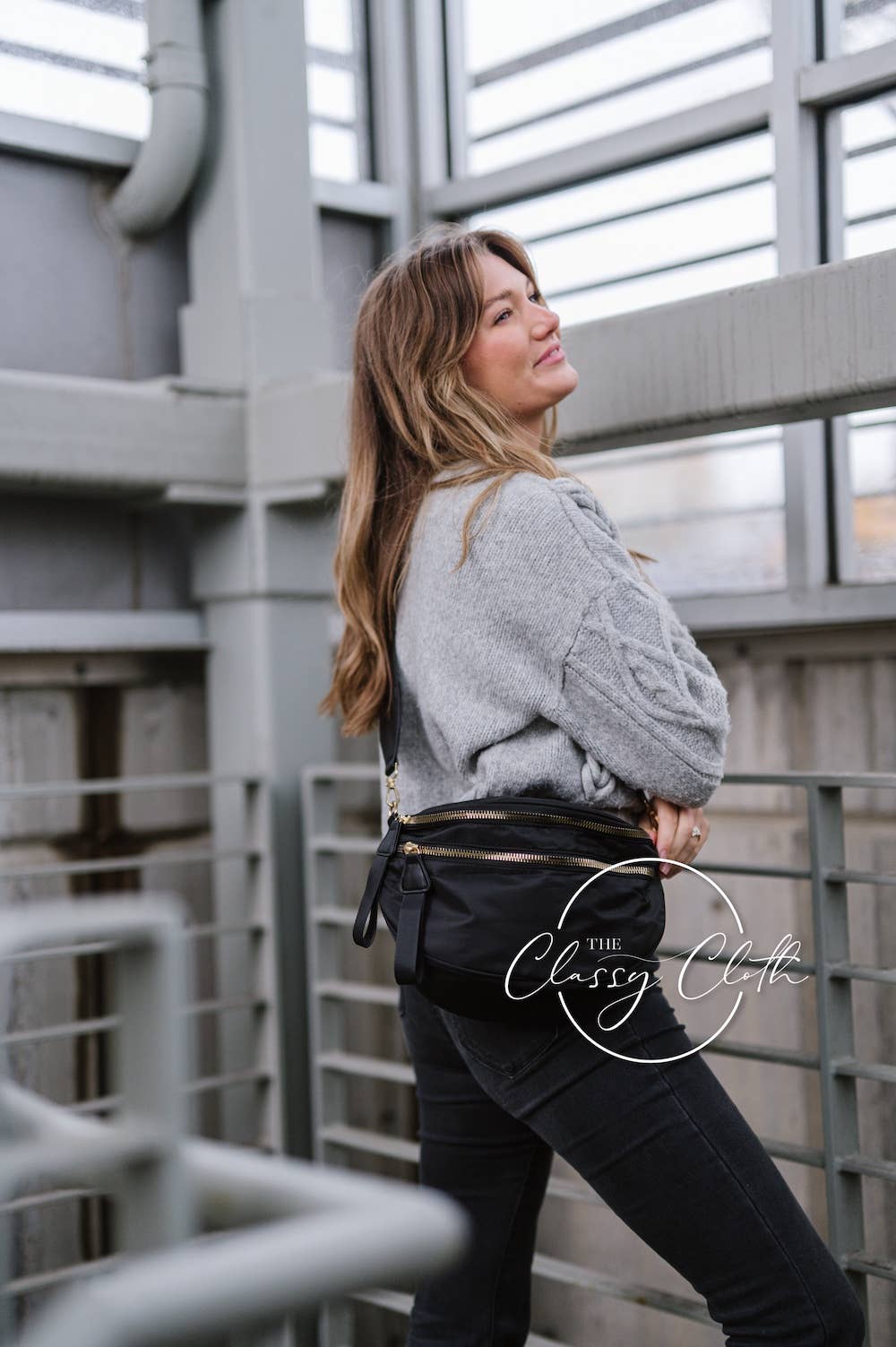 Black Farah Fanny Pack Shoulder Sling Bag