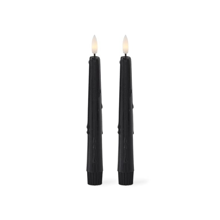 Black LED Drip Candles w/Timer