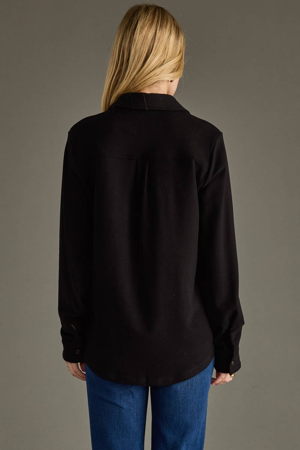 Panache Apparel Co. Top Black Super Soft Button Up Shirt