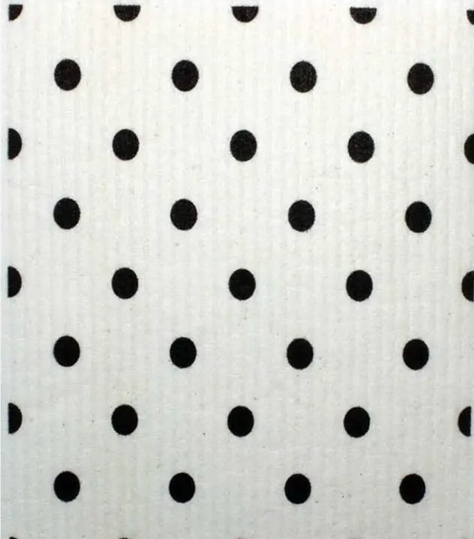 Black & White Large Eclipse Pattern Swedish Sponge Cloth