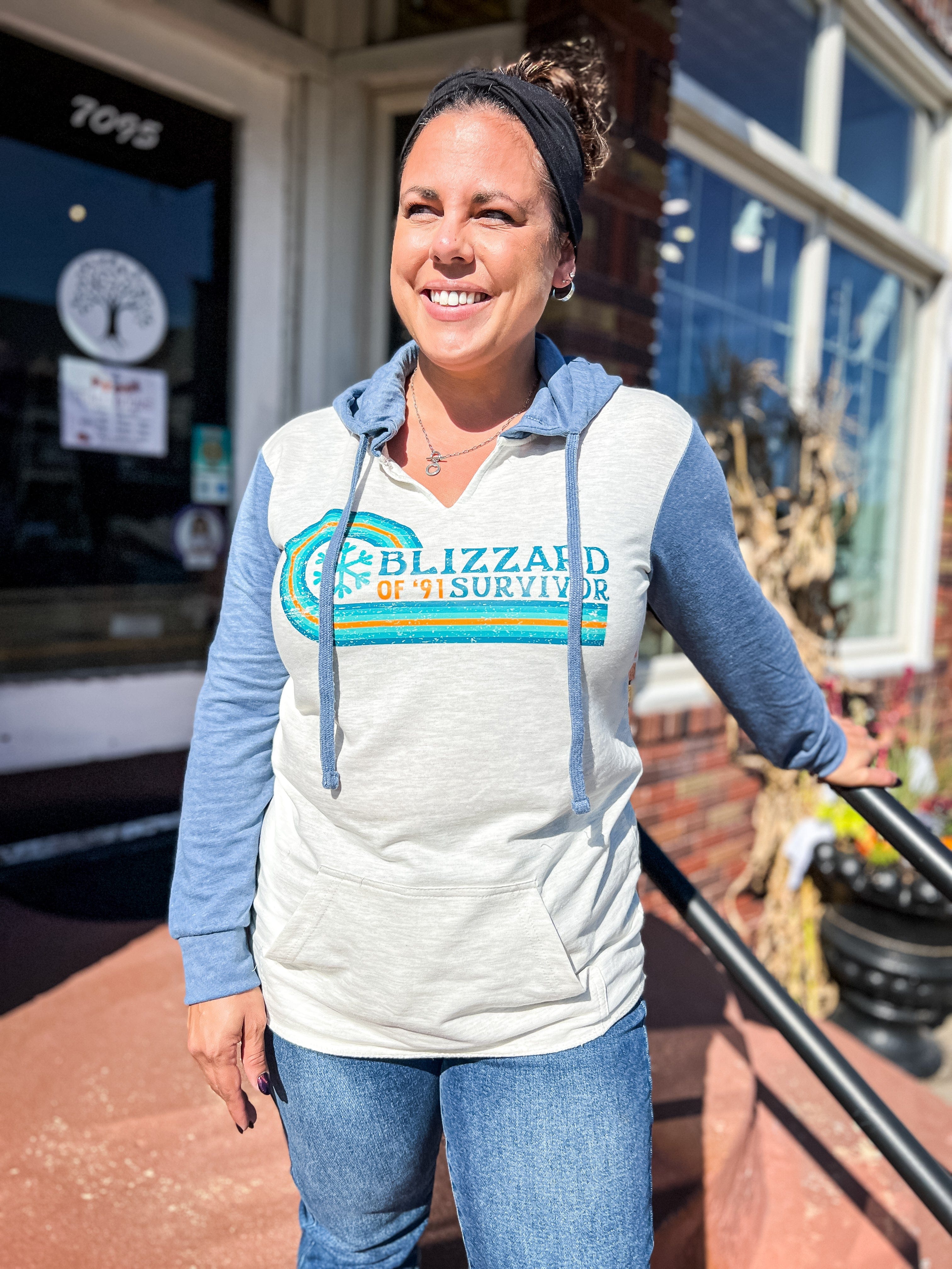 Humble Roots Boutique Sweatshirt Blizzard of '91 Survivor Hoodie