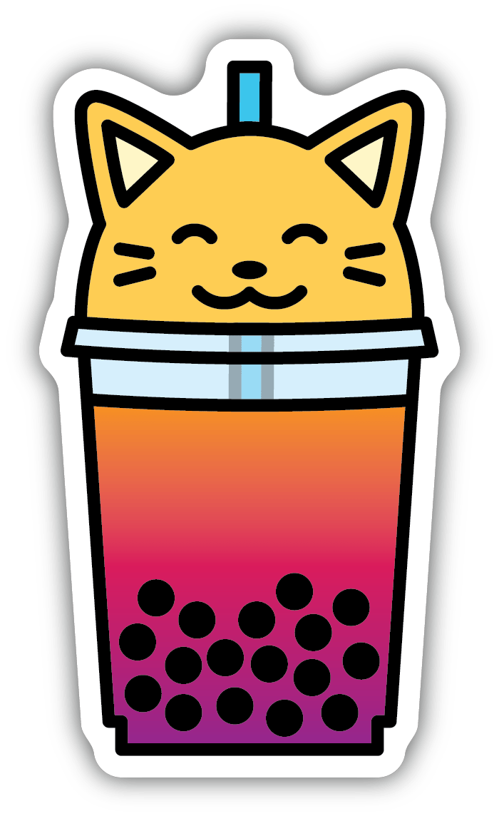 Boba Cat Sticker