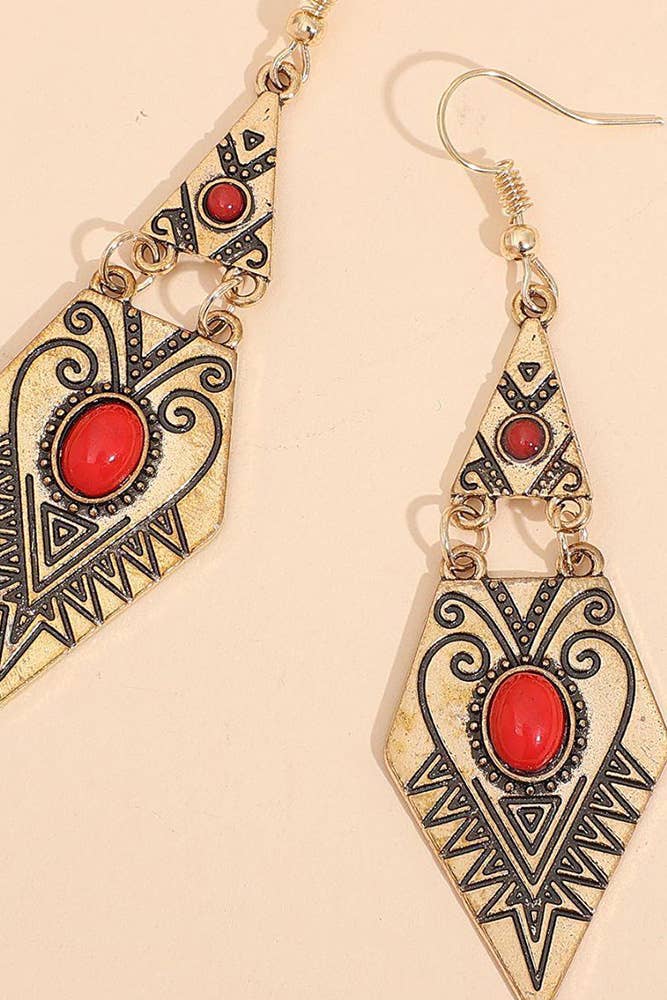 Boho Diamond Gold Earrings