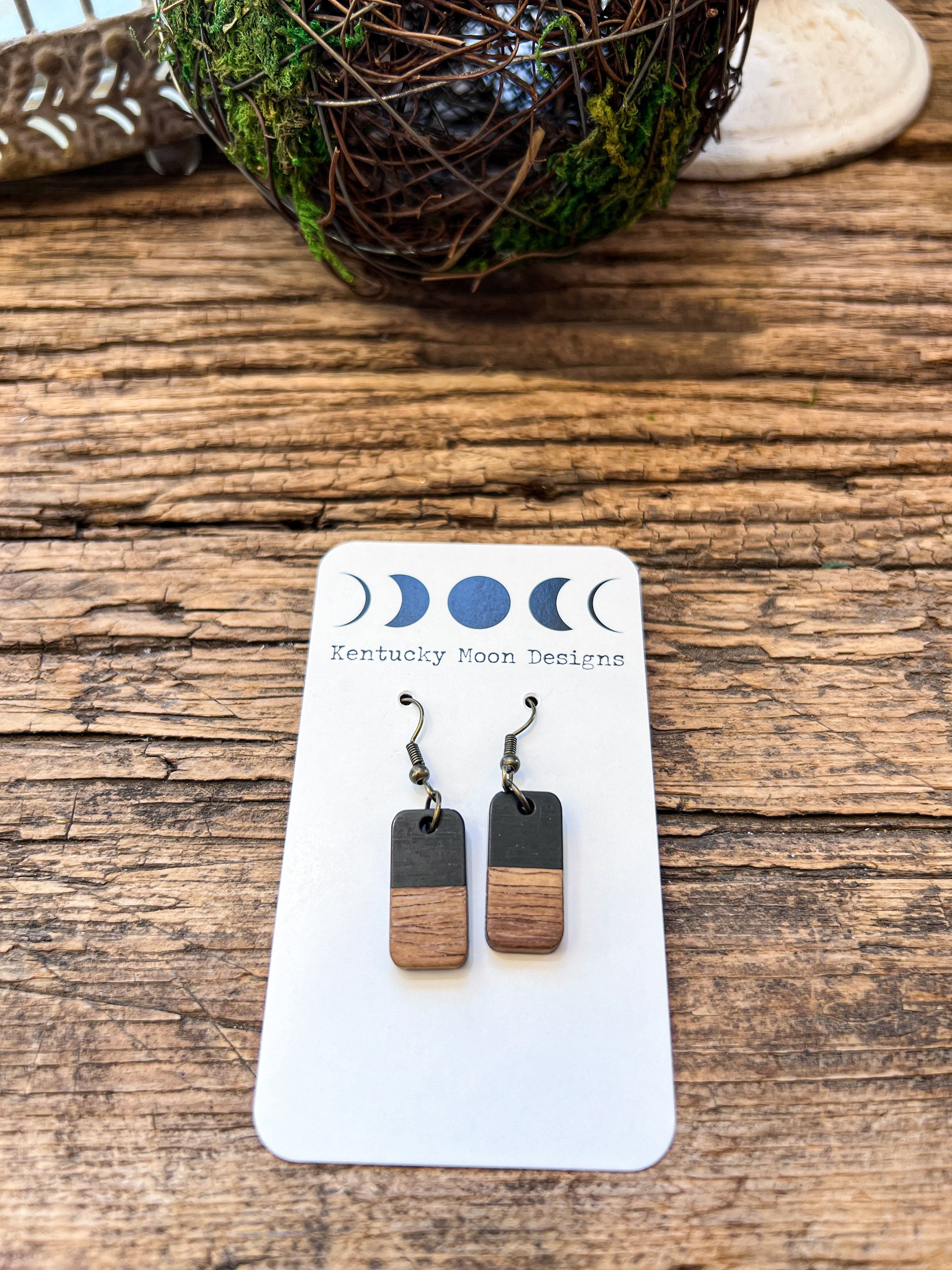Boho Tabbie Wood & Resin Earrings