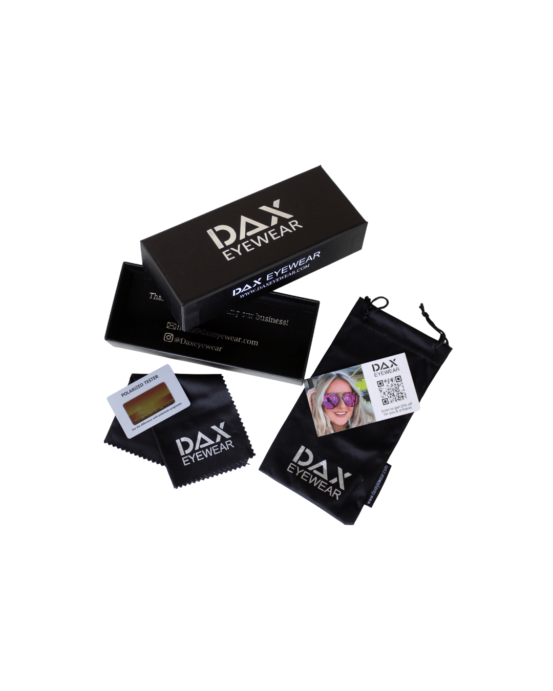 DAX Briggs Black Gradient Women's Polarized Aviator