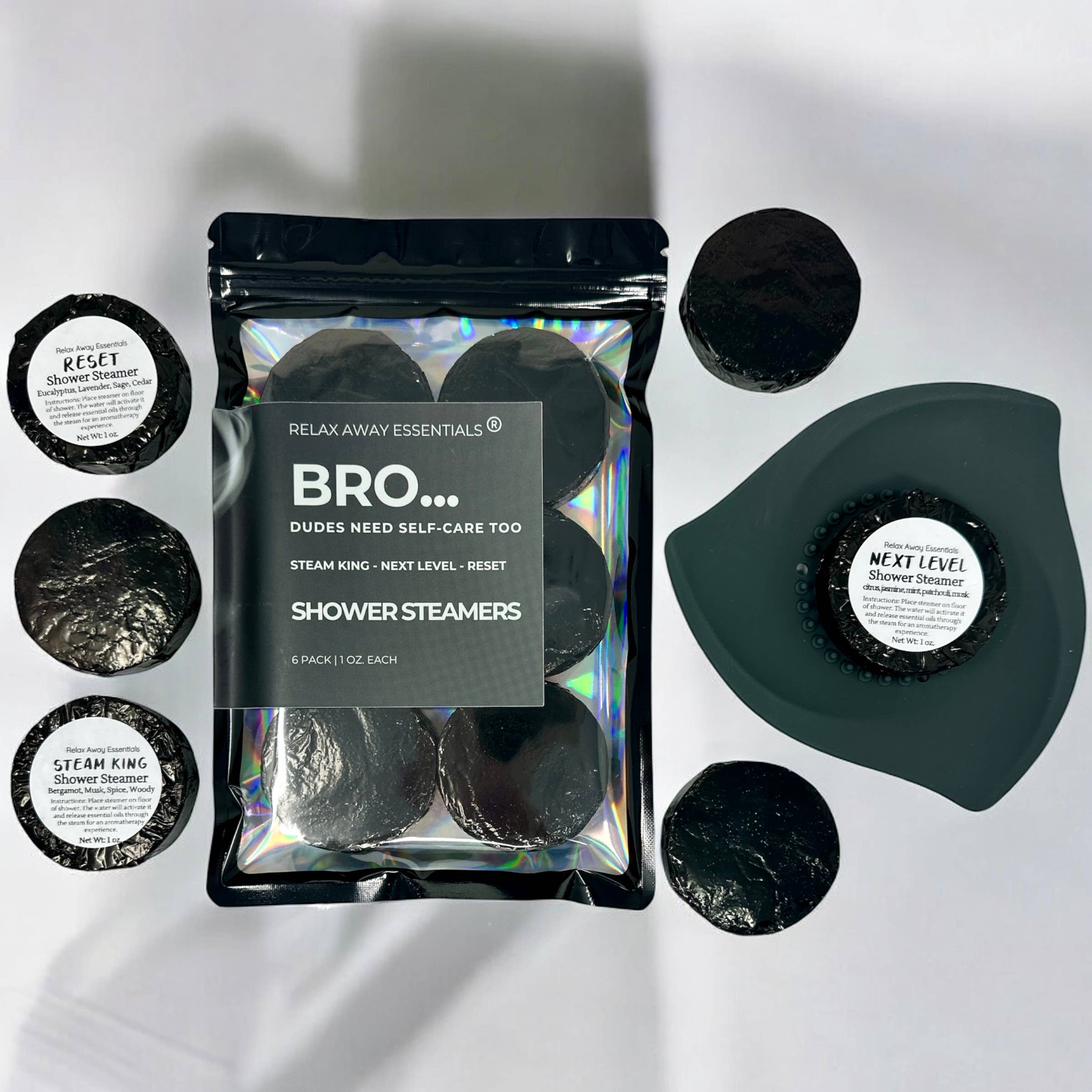 Relax Away Essentials Bro Shower Steamers