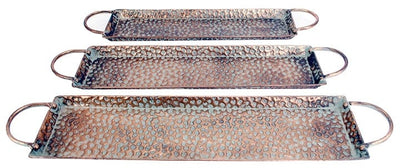 Bronze Metal Tray w/Handles