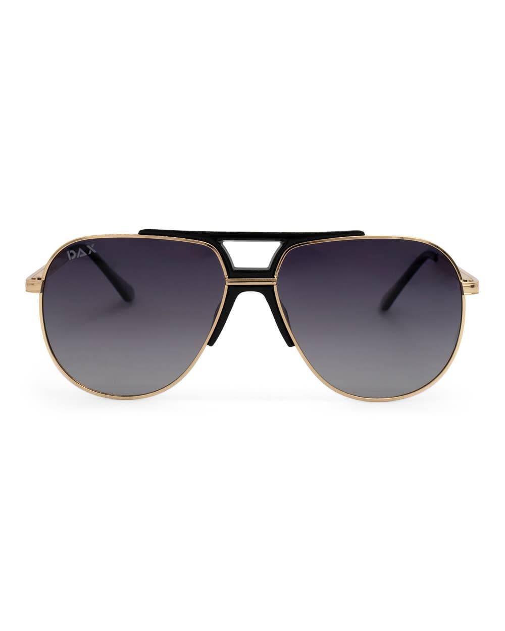 DAX Eyewear Brooks - Unisex Large Polarized Aviator Sunglasses: Black