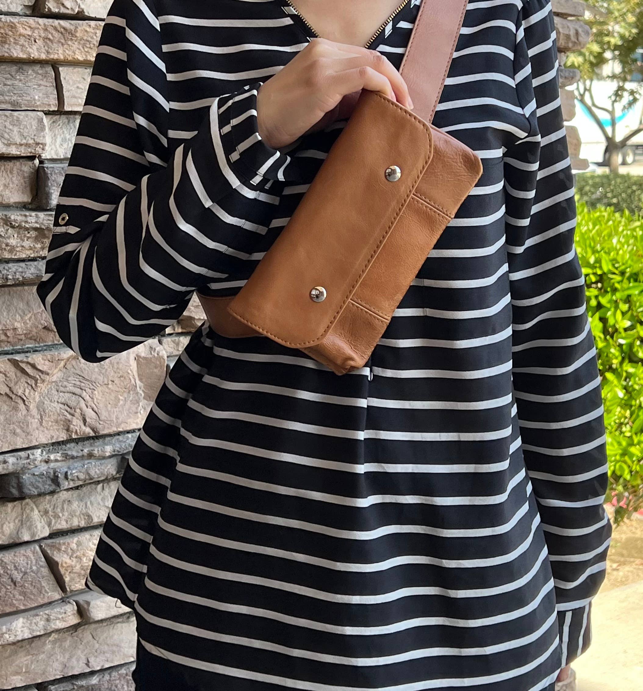 Roma Leathers Brown Sling Bag Fanny Pack