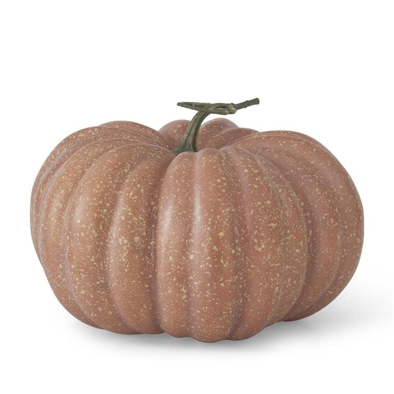 K&K Seasonal Decor Brown & Yellow Speckled Pumpkin