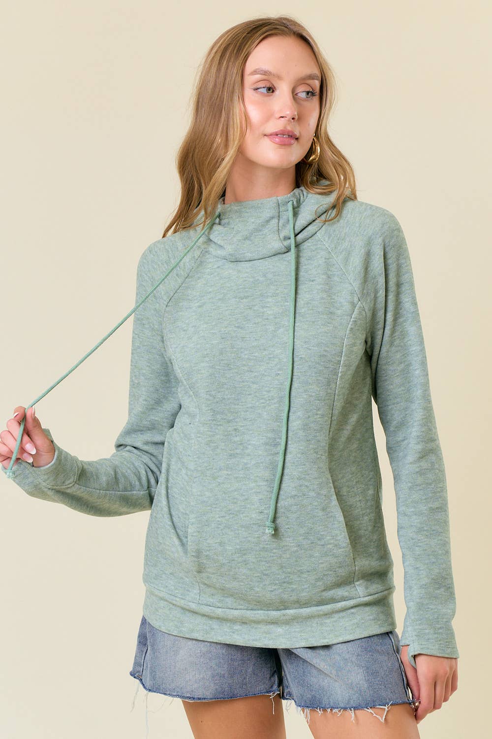 Buttery Soft Fleeced Knit Hoodie Sweatshirt