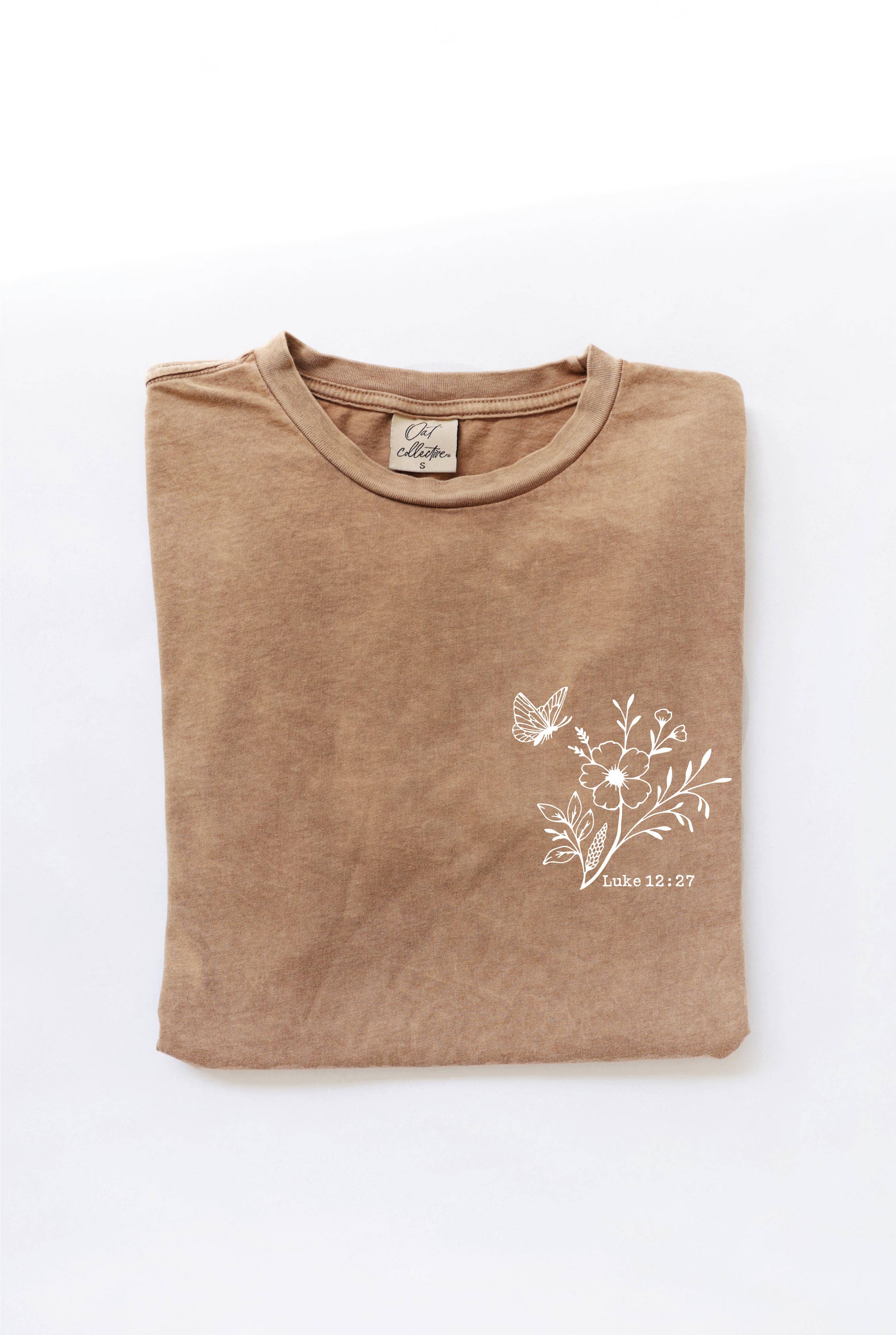 CONSIDER HOW Front & Back Mineral Graphic Top: DENIM BLUE / S