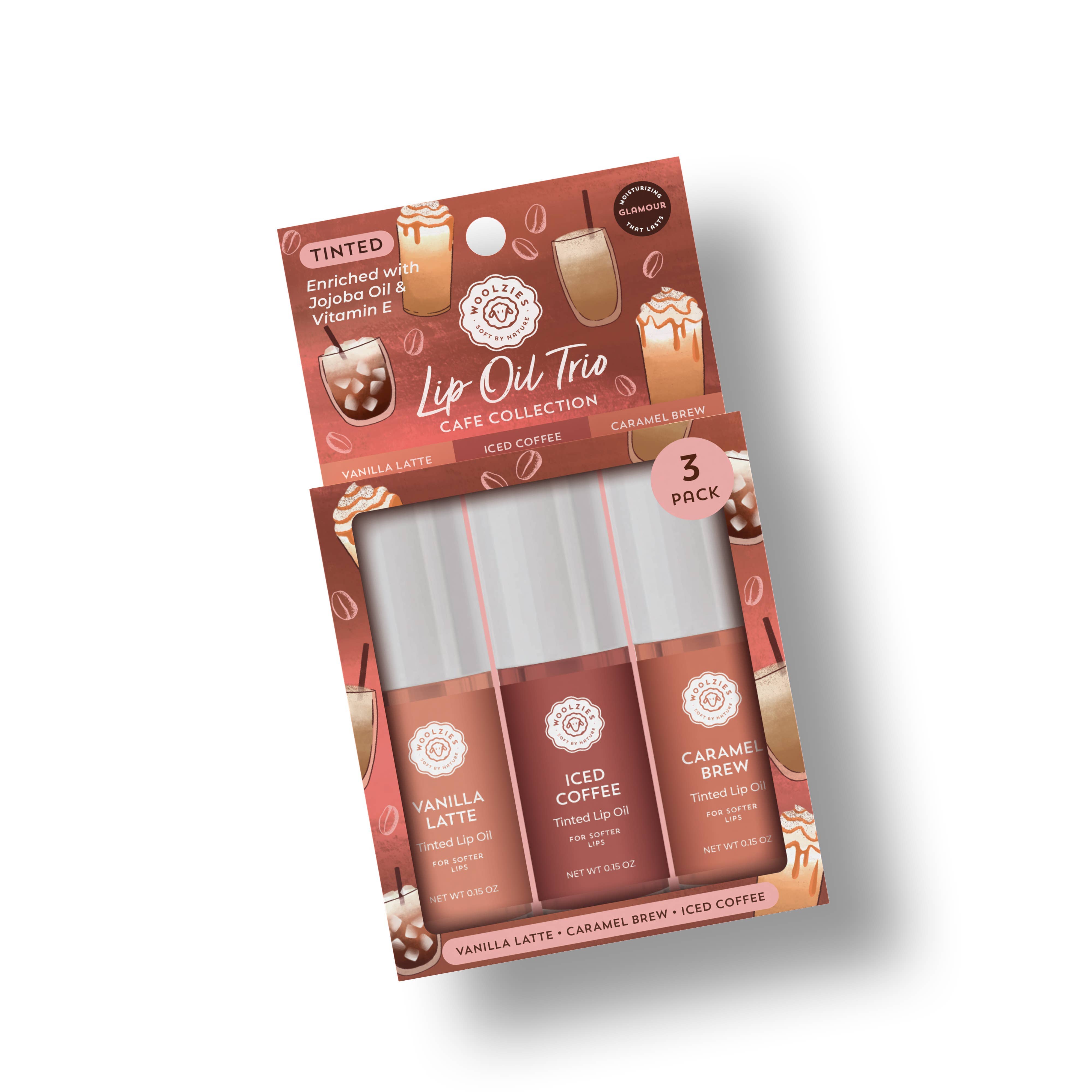Woolzies Lip balm Cafe Collection Tinted Lip Oil Trio