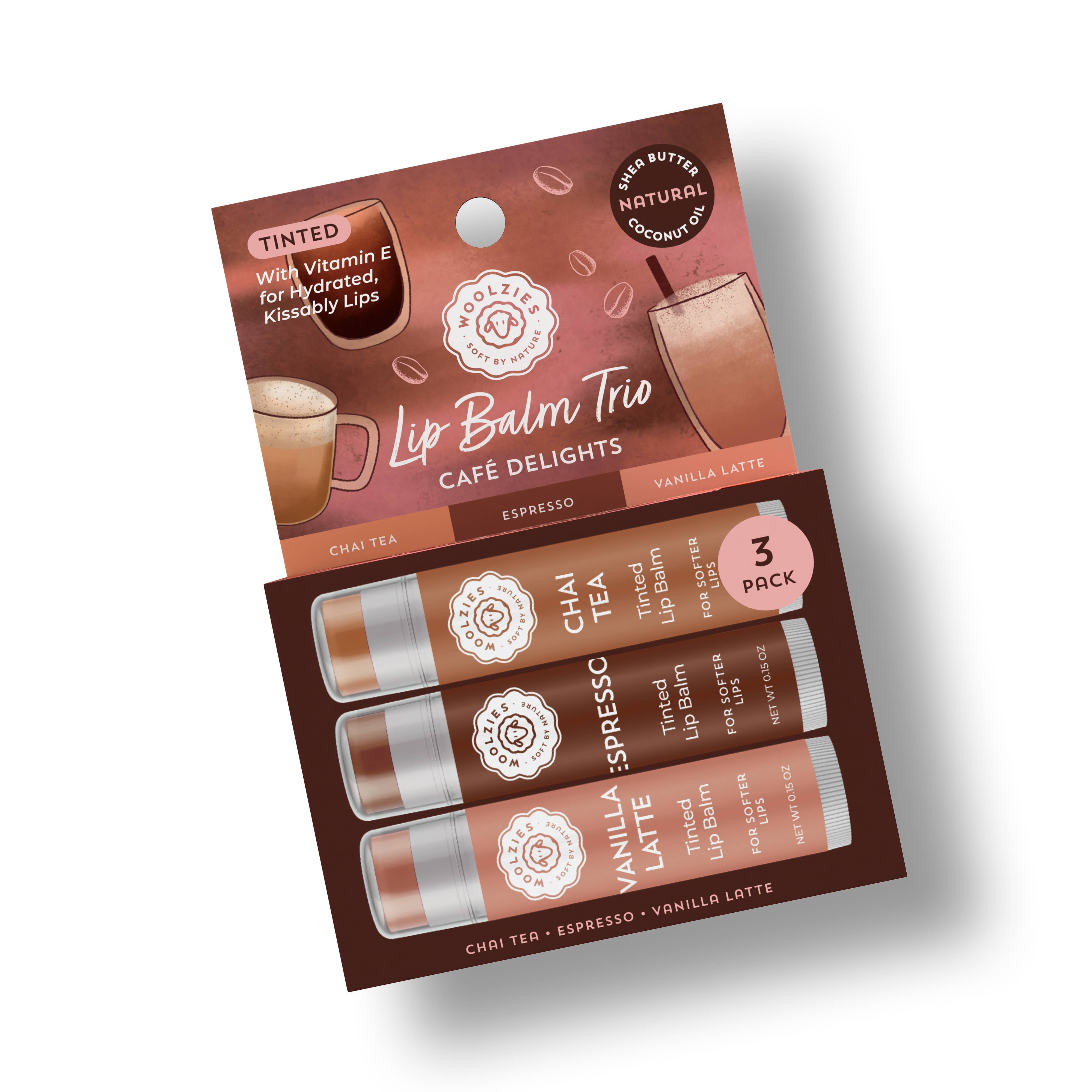 Woolzies Cafe Delights Tinted Lip Balm Trio