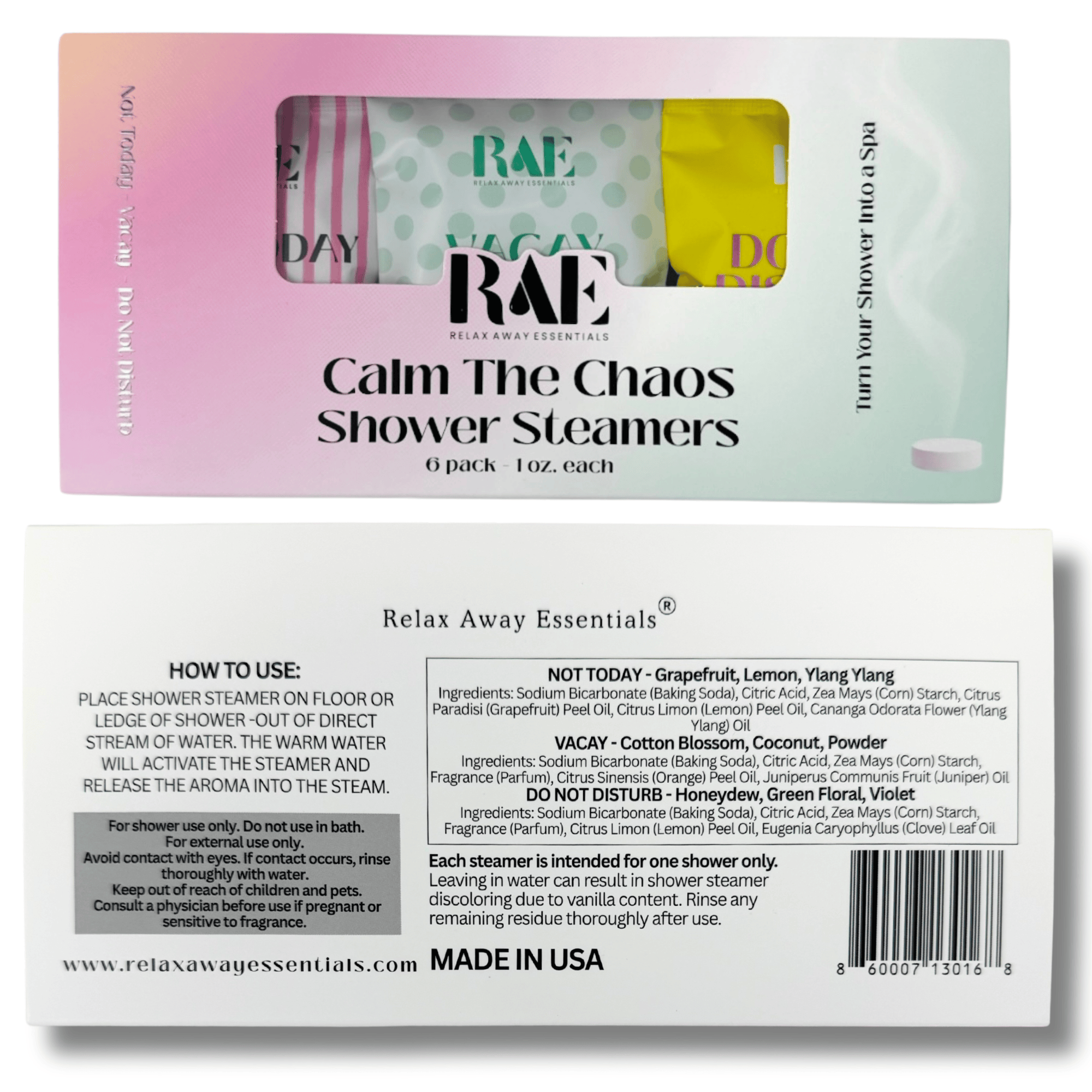 Calm The Chaos 6 Pack Shower Steamers