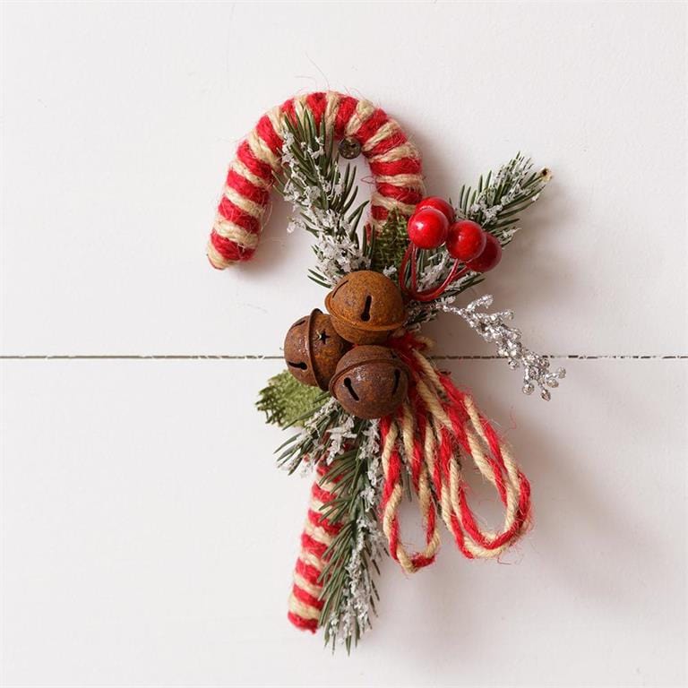 Candy Cane with Rusty Bells & Berries