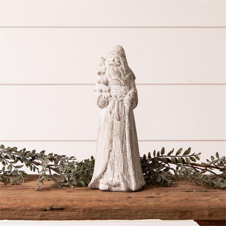 Audrey's Seasonal Decor Cement Santa Holding Tree