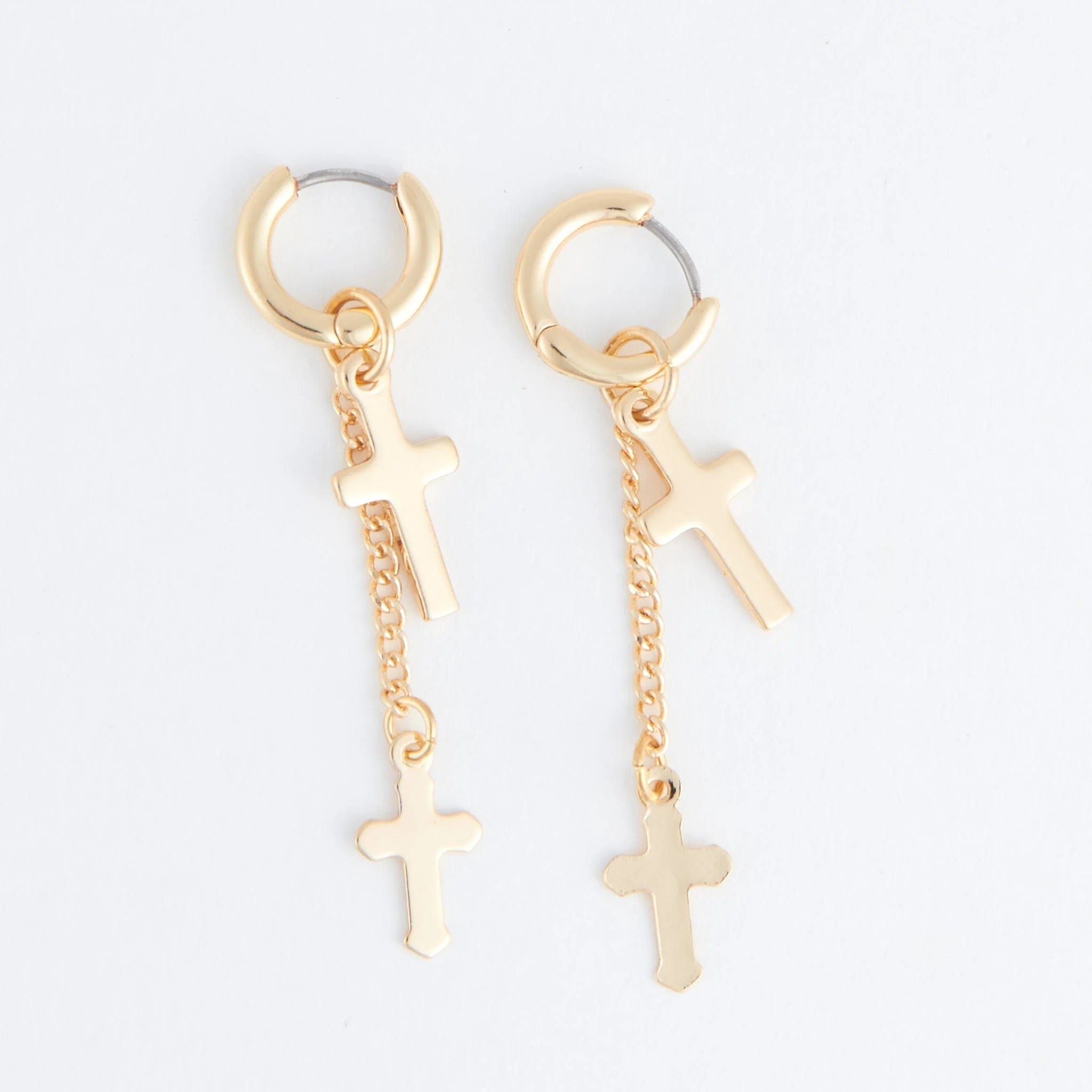 MJJ #8 (Melissa) Earrings Cera Double Cross Earrings Gold