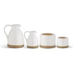 K&K Vase Ceramic Gray Glazed Pitchers & Pots