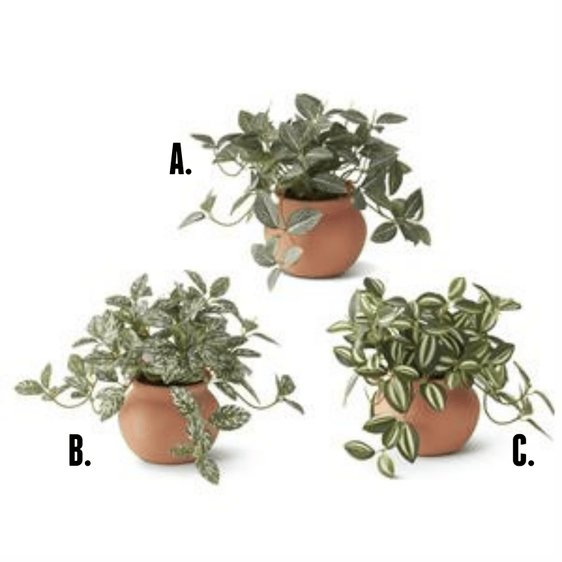 K&K Artificial Floral Ceramic Potted Plants