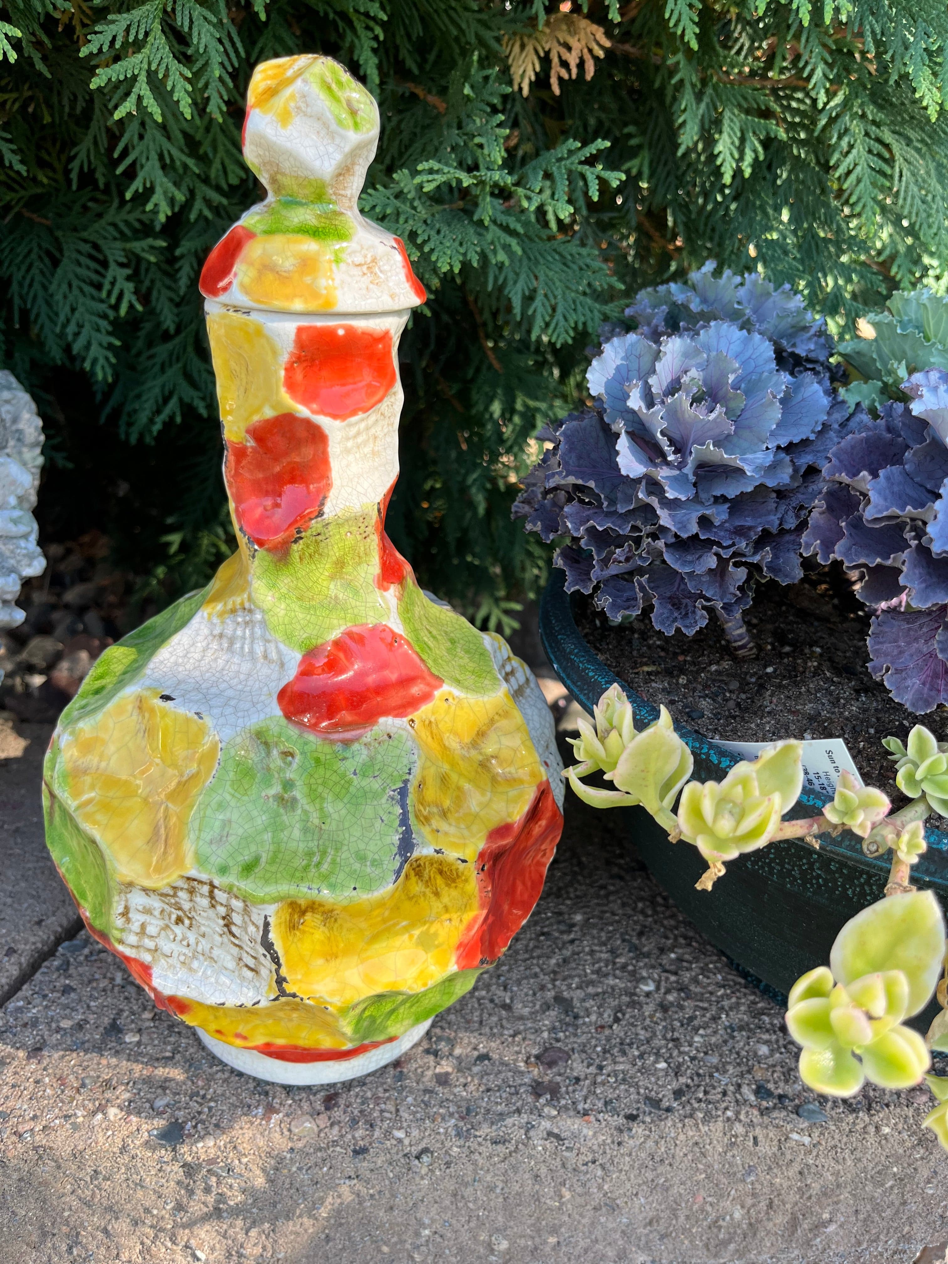 APM #4 (Andy) Vase Ceramic Textured Apothecary Jar