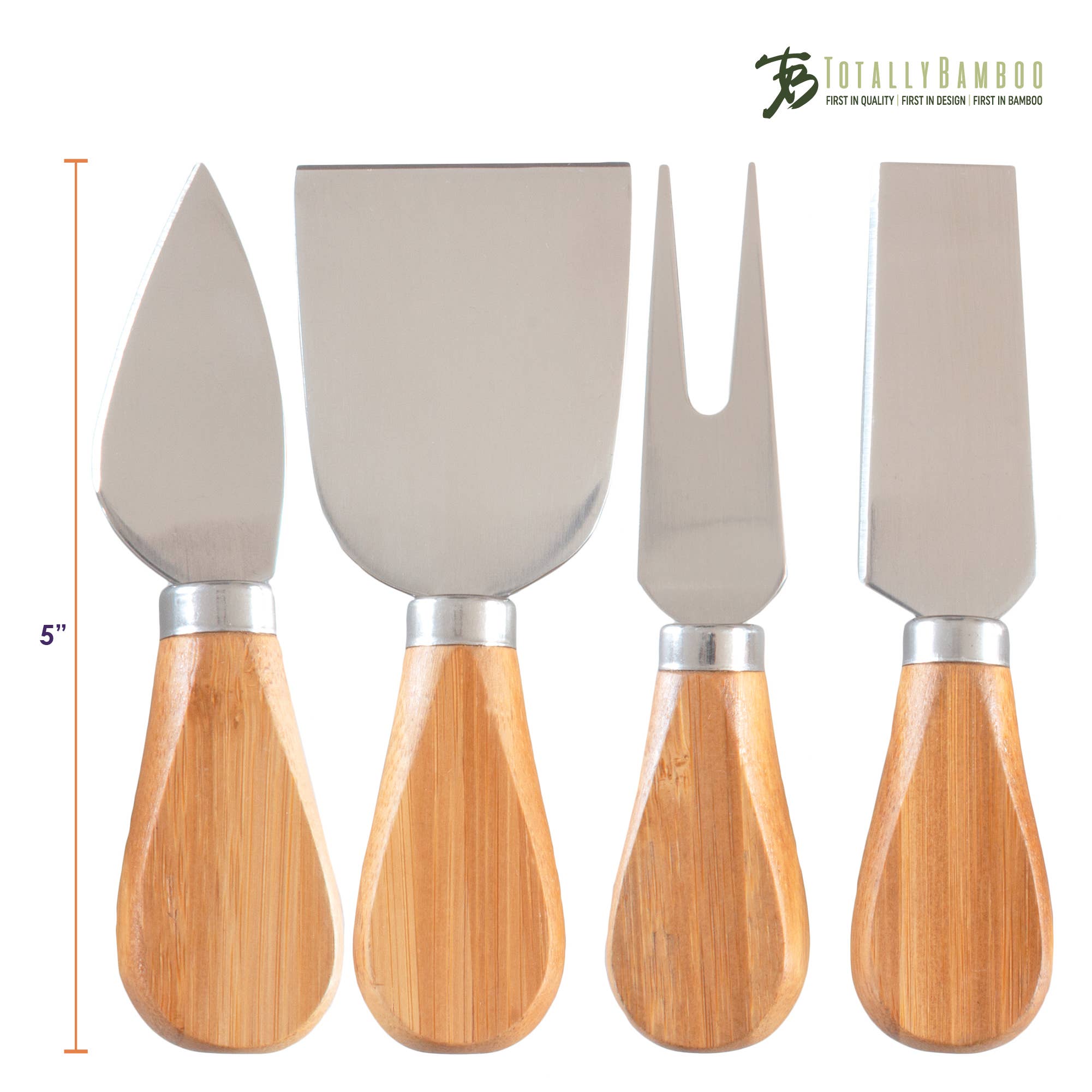 Totally Bamboo Kitchen Utensils Charcuterie Board Cheese Tool Set