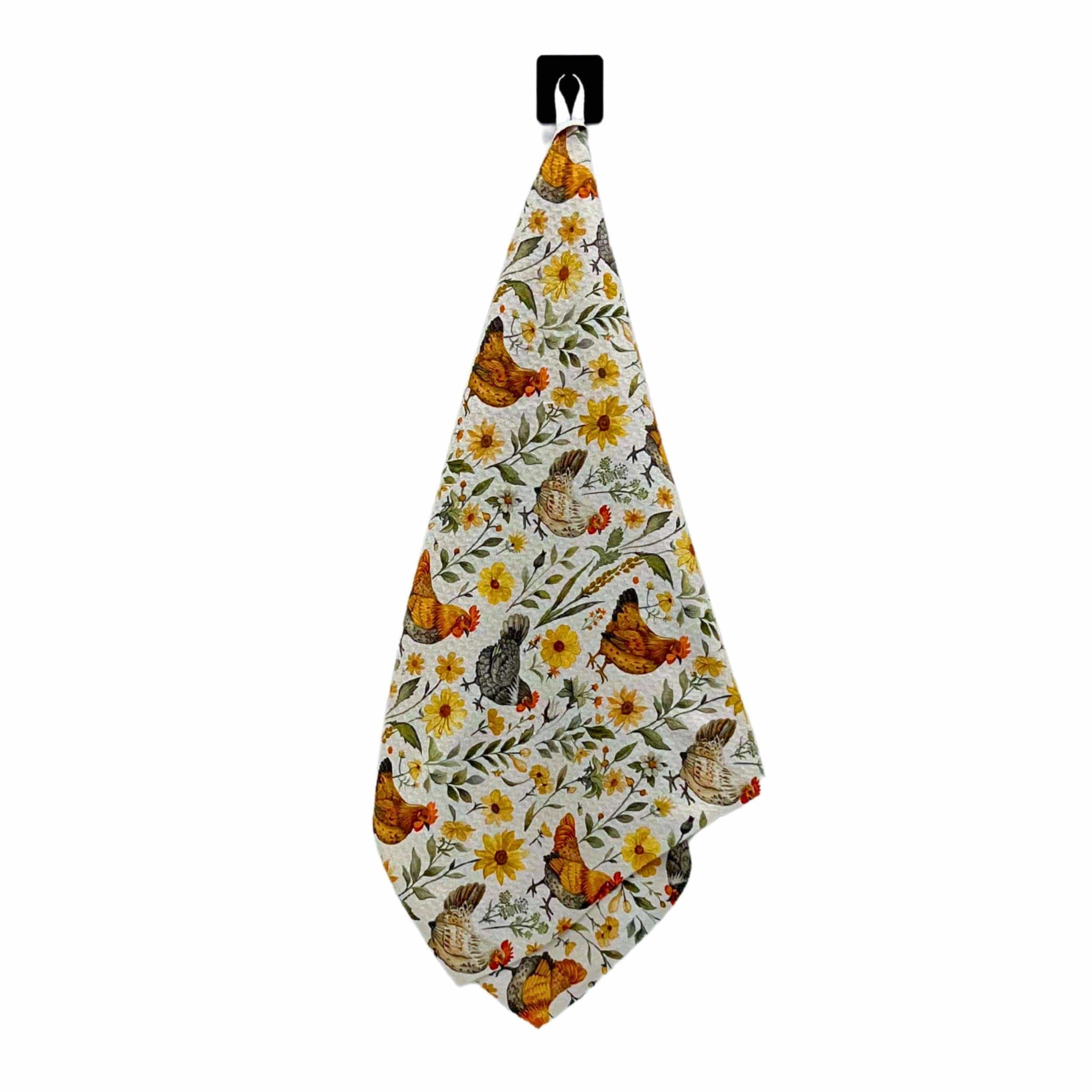 Driftless Studios Chicken Farmhouse Waffle Dish Towels - Summer Home Decor