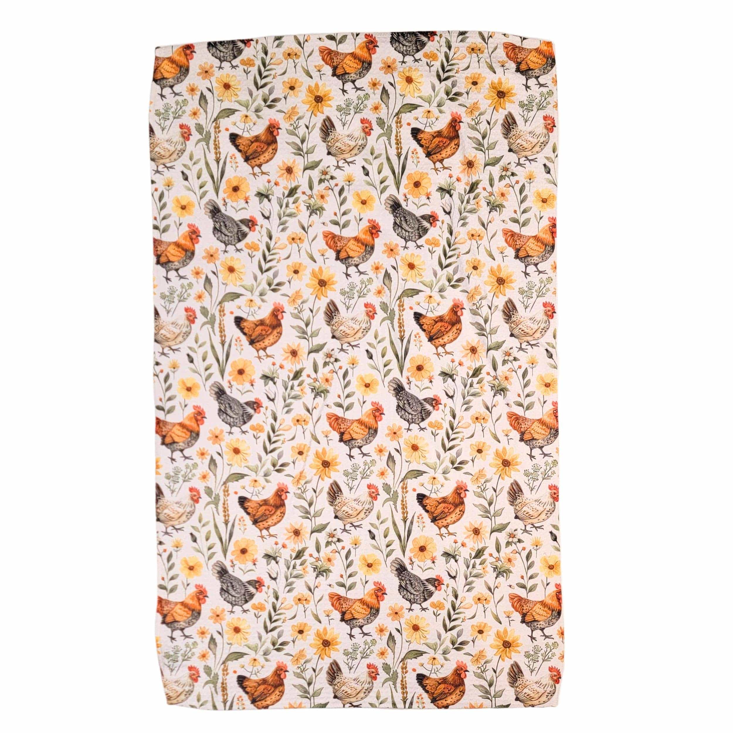 Driftless Studios Chicken Farmhouse Waffle Dish Towels - Summer Home Decor