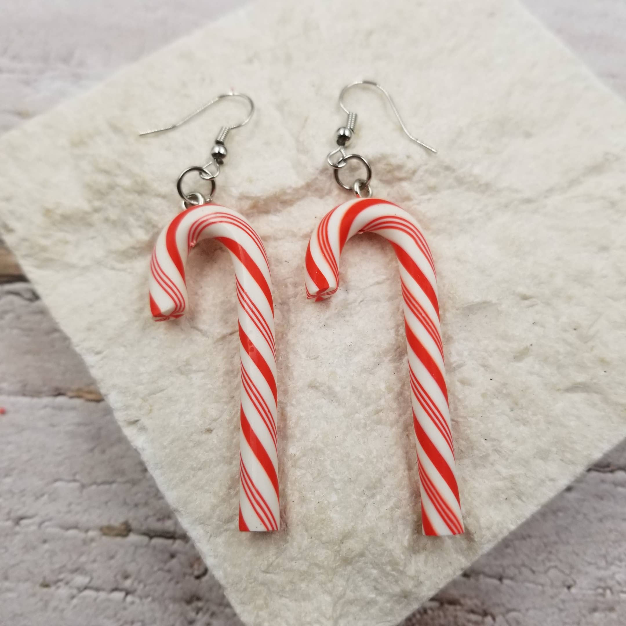 Treasure Wholesale Earrings Christmas Candy Cane Sweet Earrings
