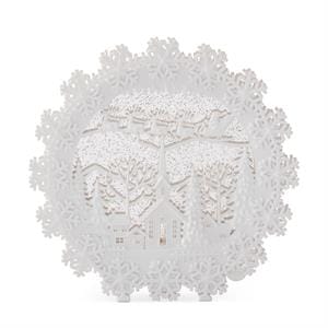 K&K Seasonal Decor Christmas Eve Water Spinning LED Snowglobe