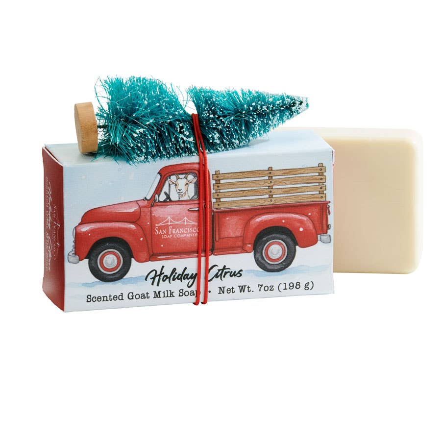 San Francisco Soap / Man Bar Soap Christmas Holiday Citrus Goat Milk Bar Soap