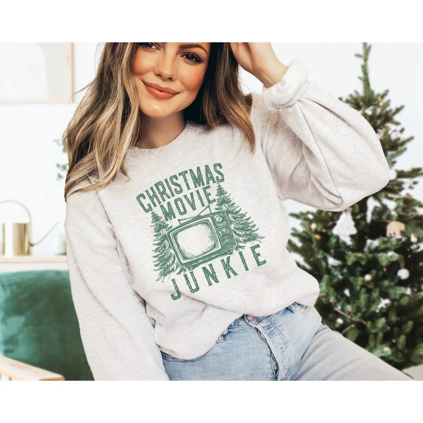 DMB #7 (Dani Mae Boutique Nicole) crewneck Christmas Movie Junkie Crewneck