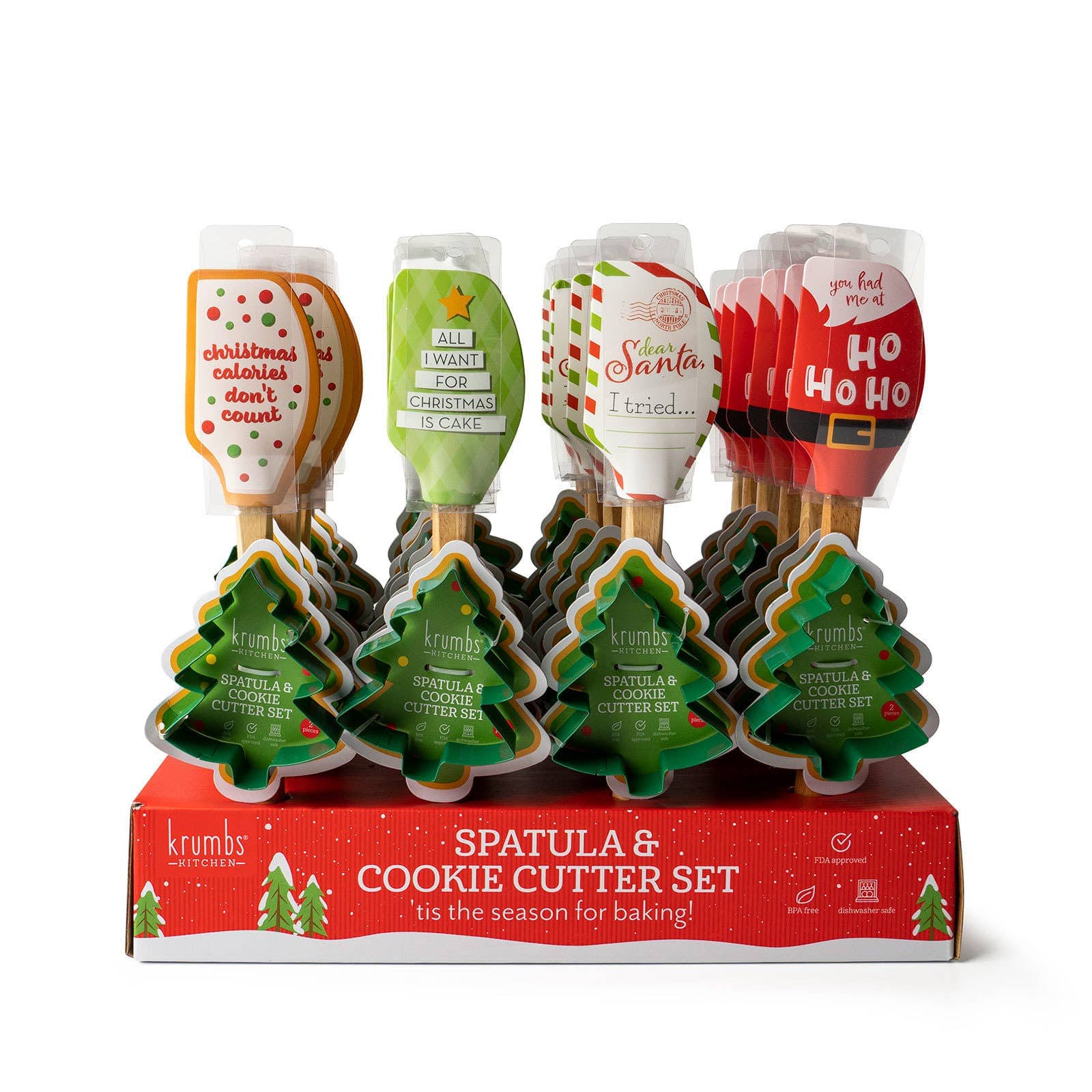 DM Merchandising Christmas Spatula Cookie Cutter Set