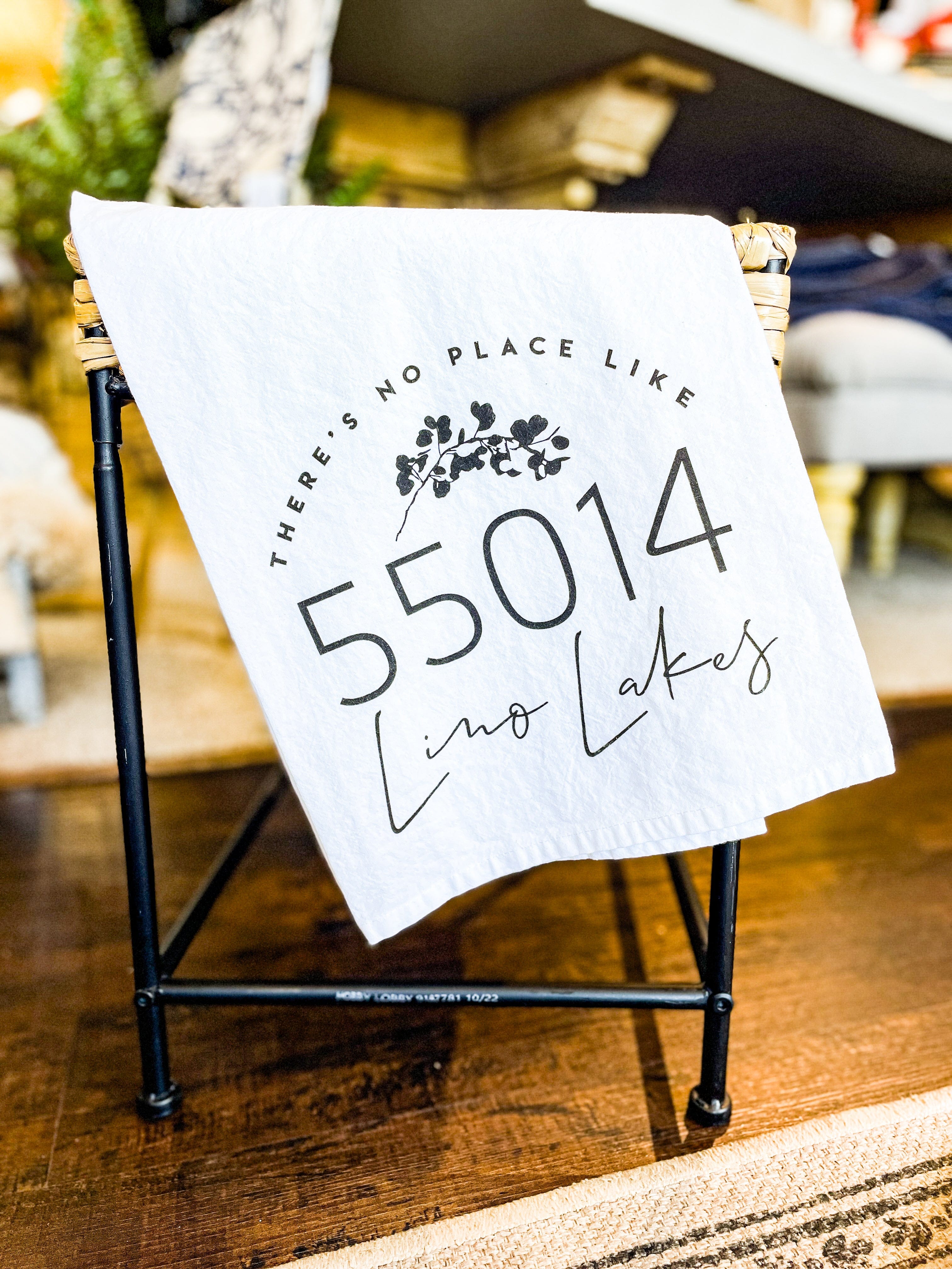 City & Zip Code Tea Towel