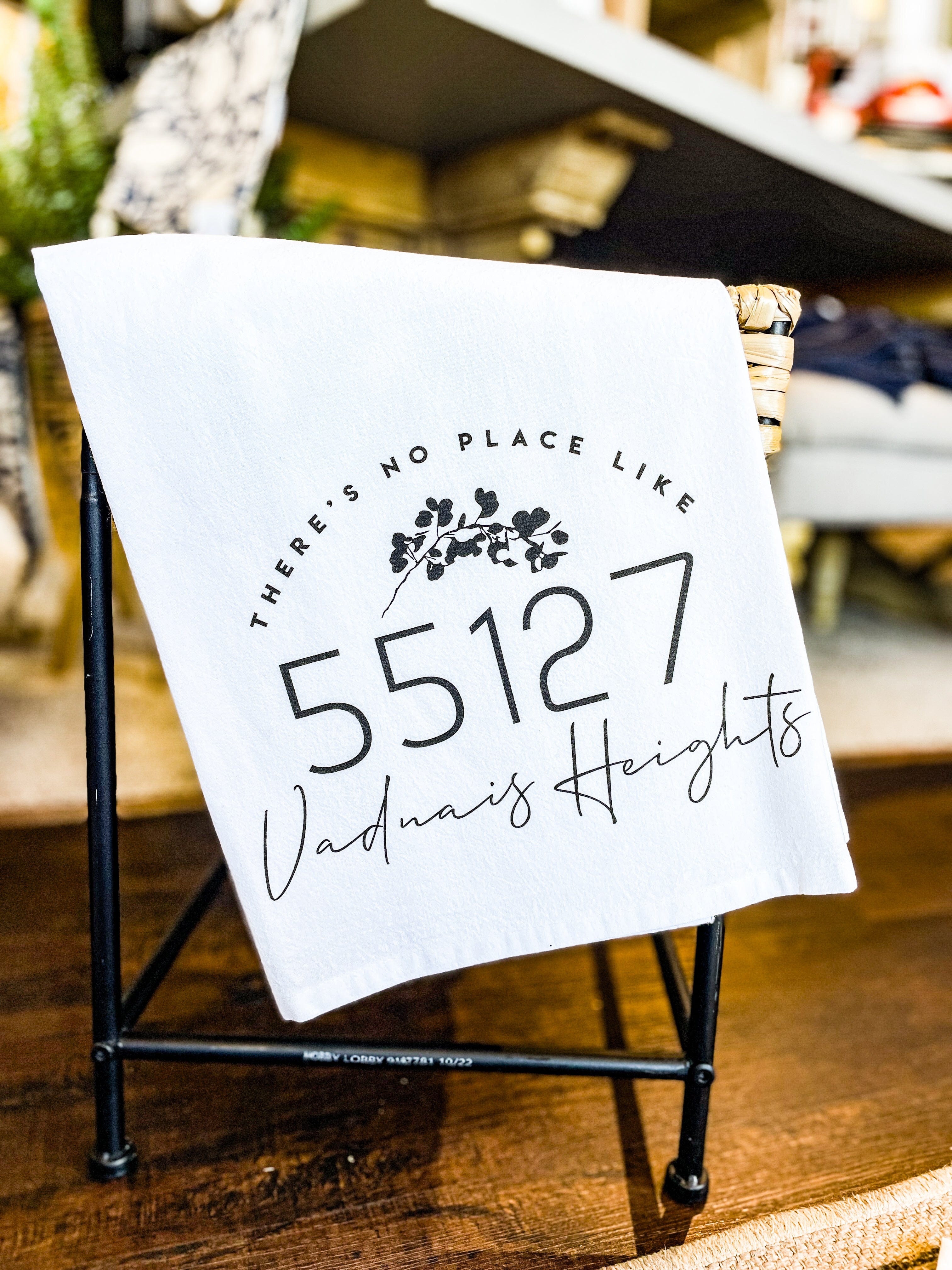 City & Zip Code Tea Towel