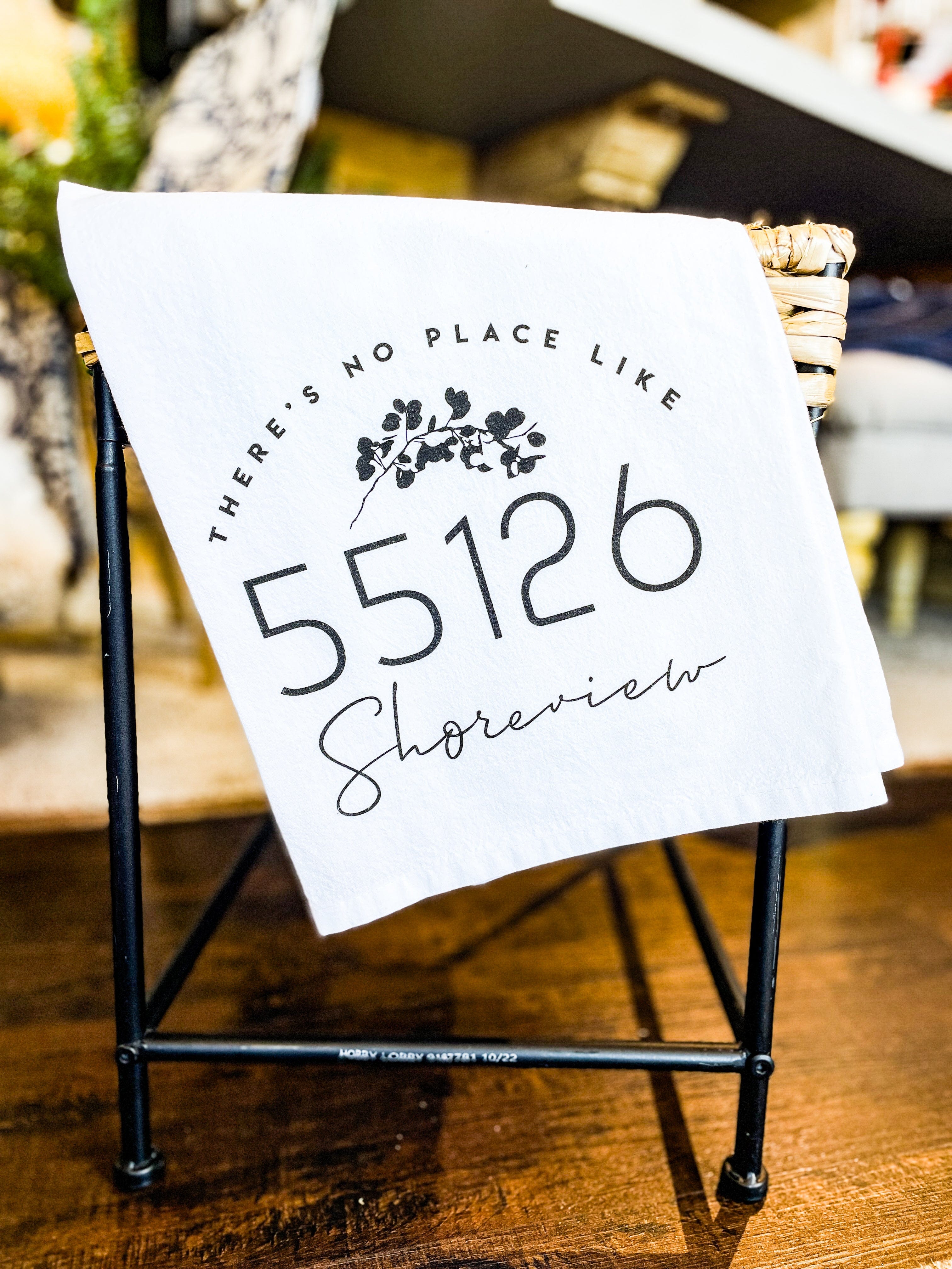 City & Zip Code Tea Towel