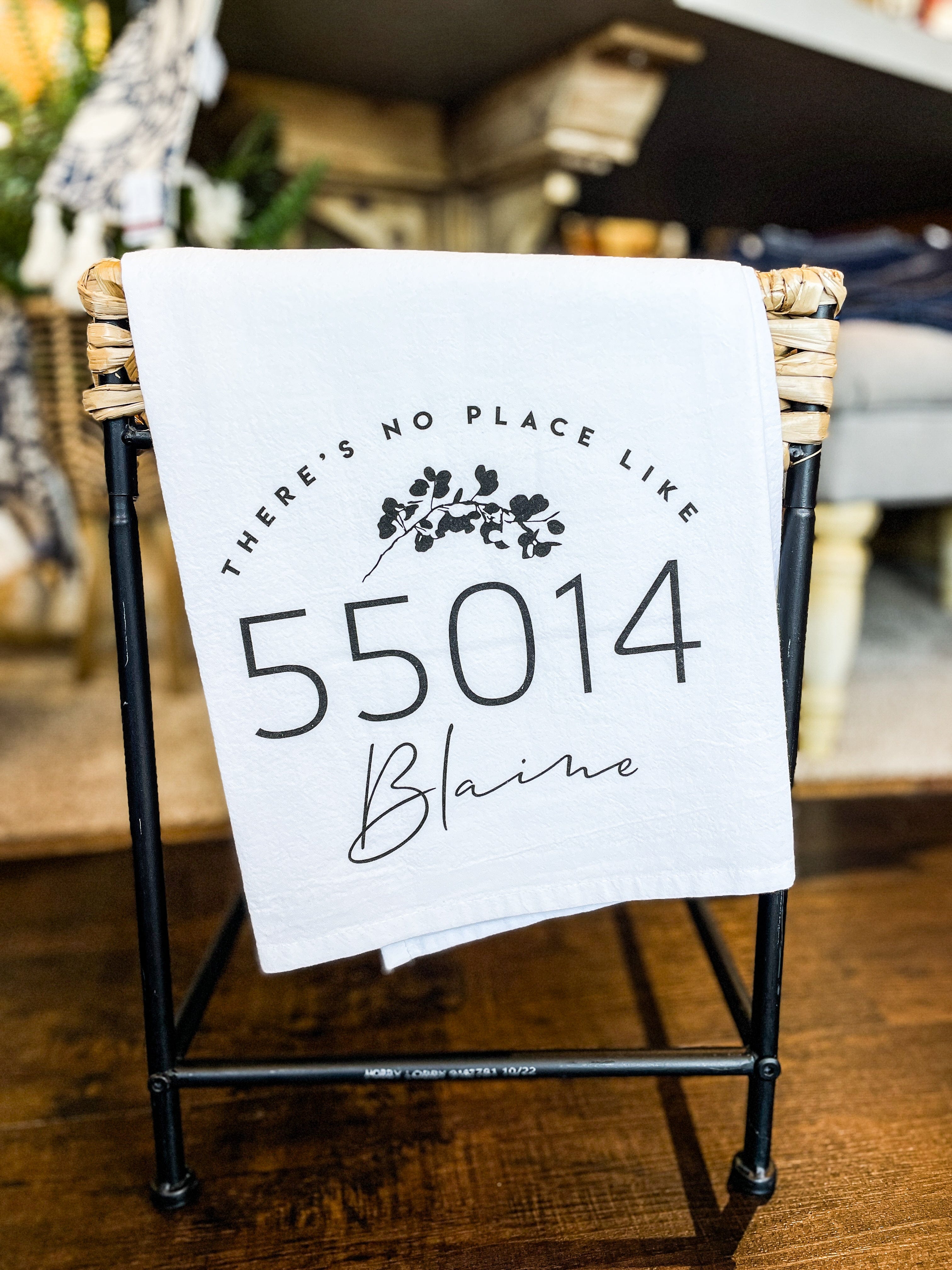 Kendrick Home Towel Centerville City & Zip Code Tea Towel