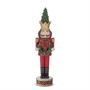 K&K Seasonal Decor Classic LED Soldier Holding Wreath