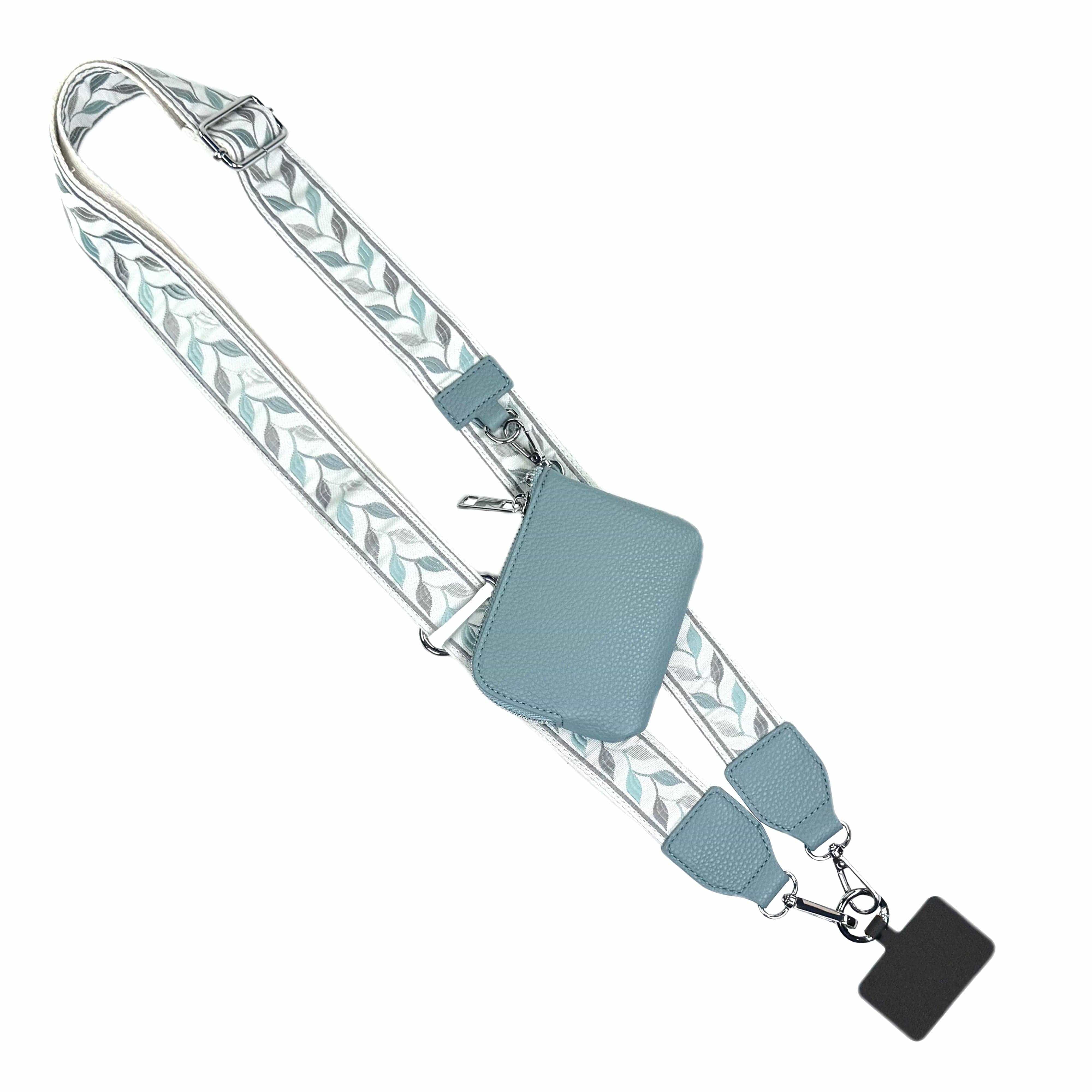 Clip & Go Leaf Pattern Strap w/RFID Pouch