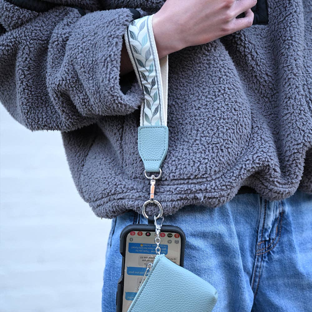 Clip & Go Leaf Pattern Strap w/RFID Pouch