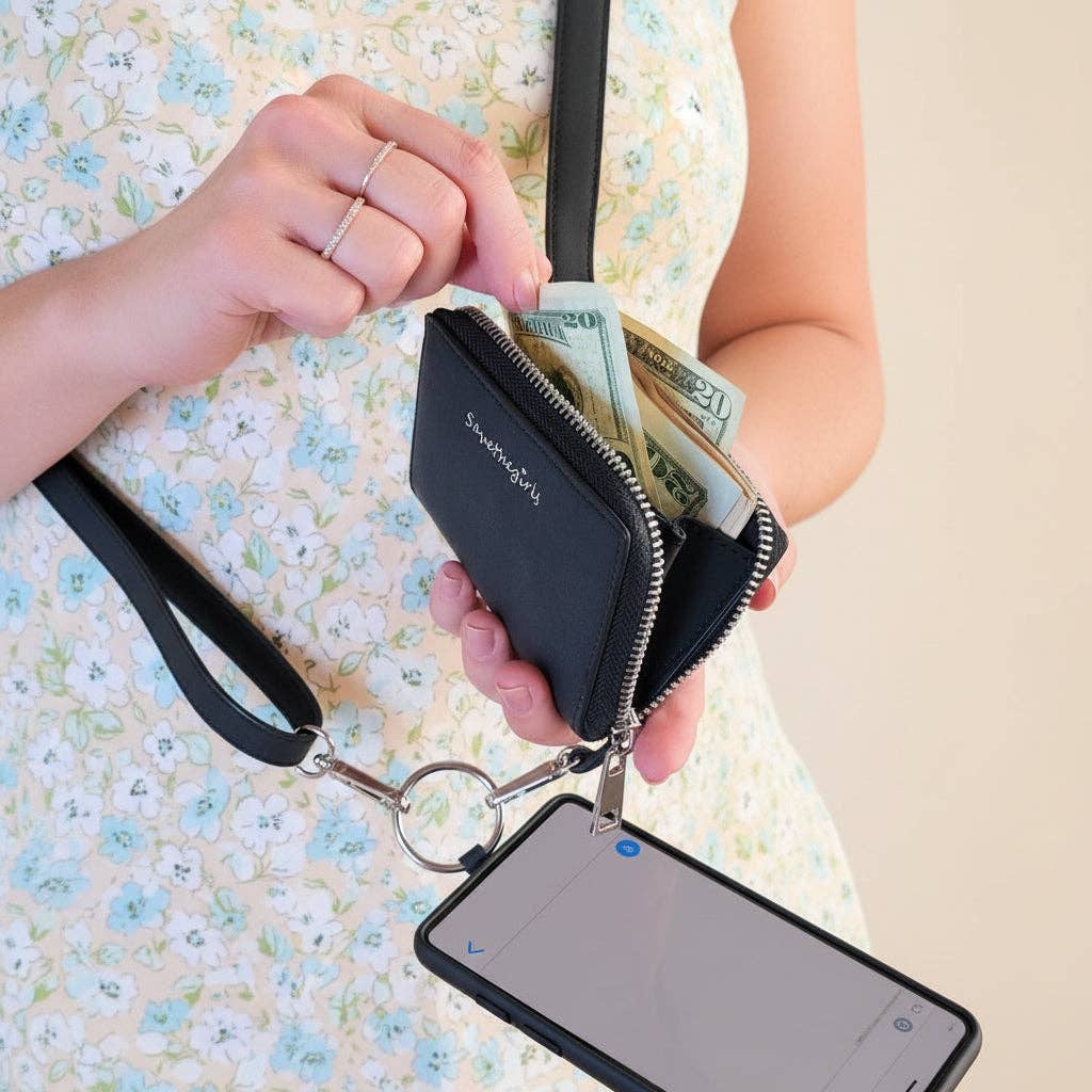 Clip & Go Strap w/Pouch Brushed Vegan Leather: Denim - Denim Pouch