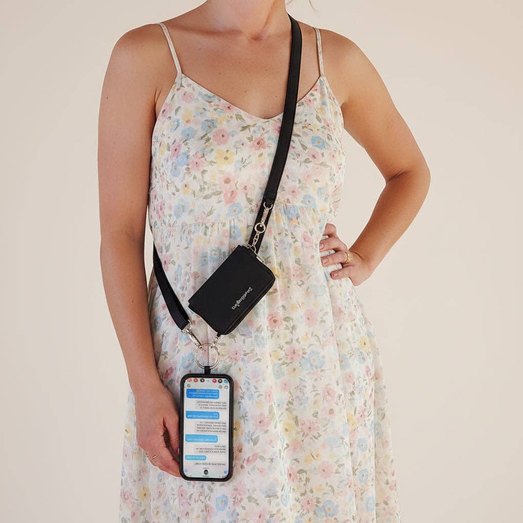 Clip & Go Strap w/Pouch Brushed Vegan Leather: Denim - Denim Pouch