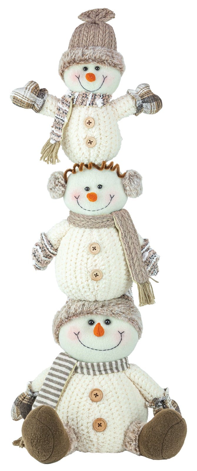 Hannah's Seasonal Decor Cocoa Cream Snowman Stacker