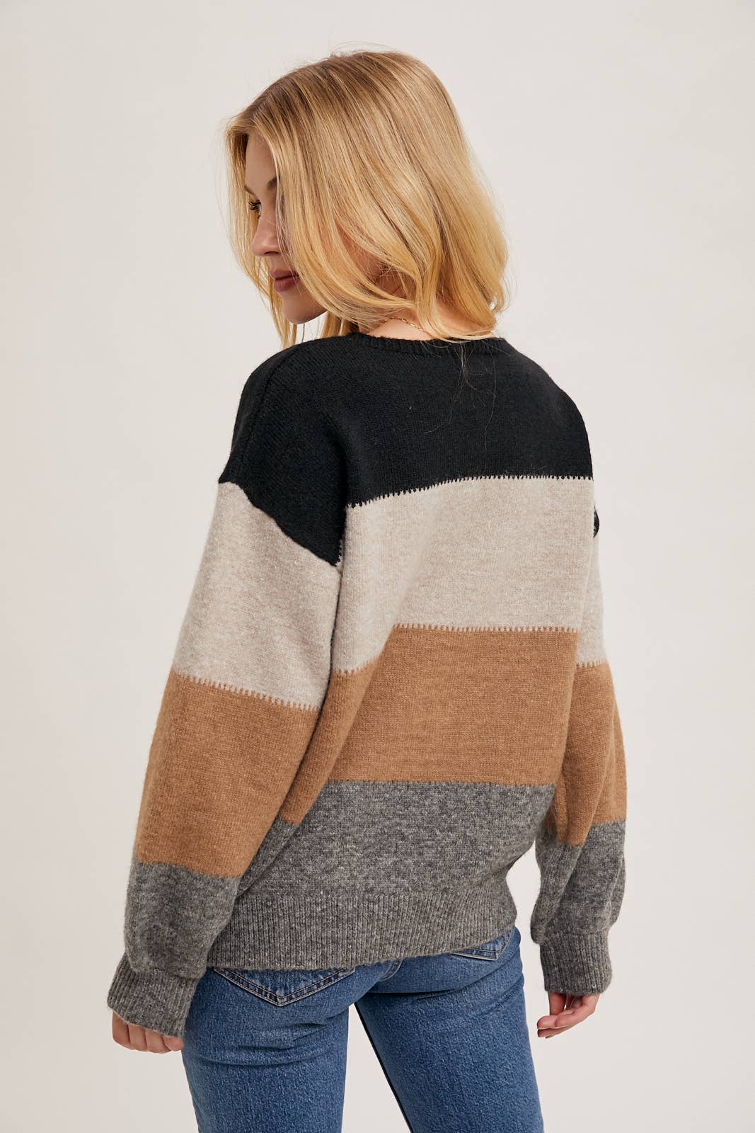 Color Block Knit Sweater