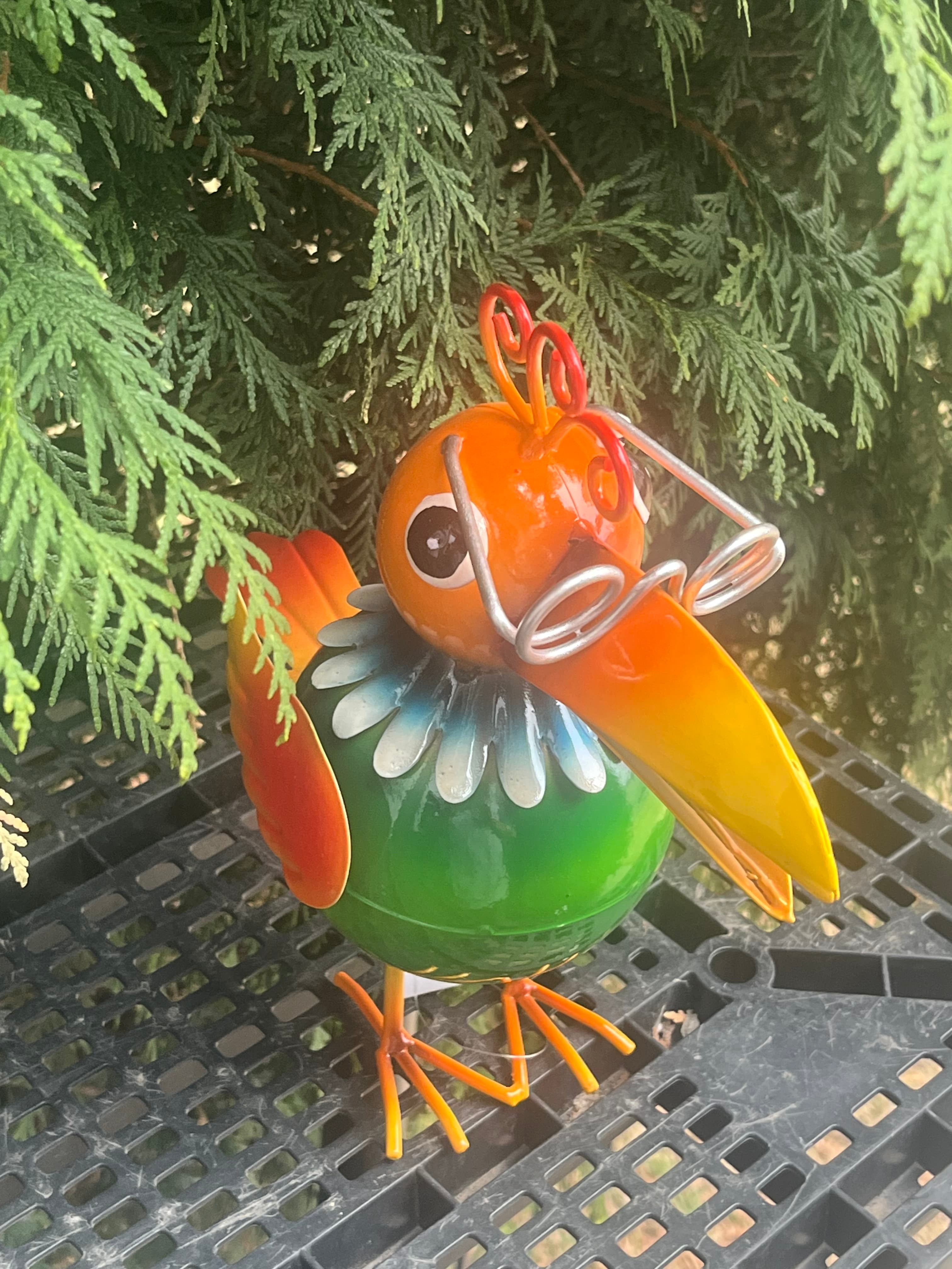 Colorful Iron Jungle Porch Bird