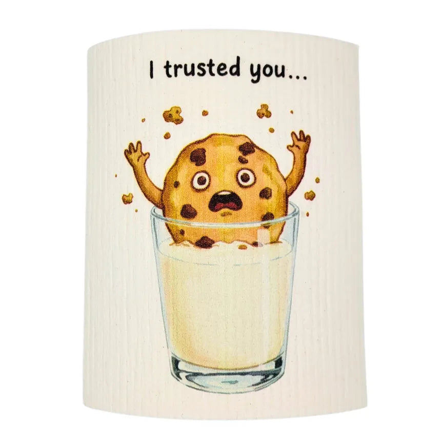Cookie Trust Funny Cartoon Swedish Sponge Cloths