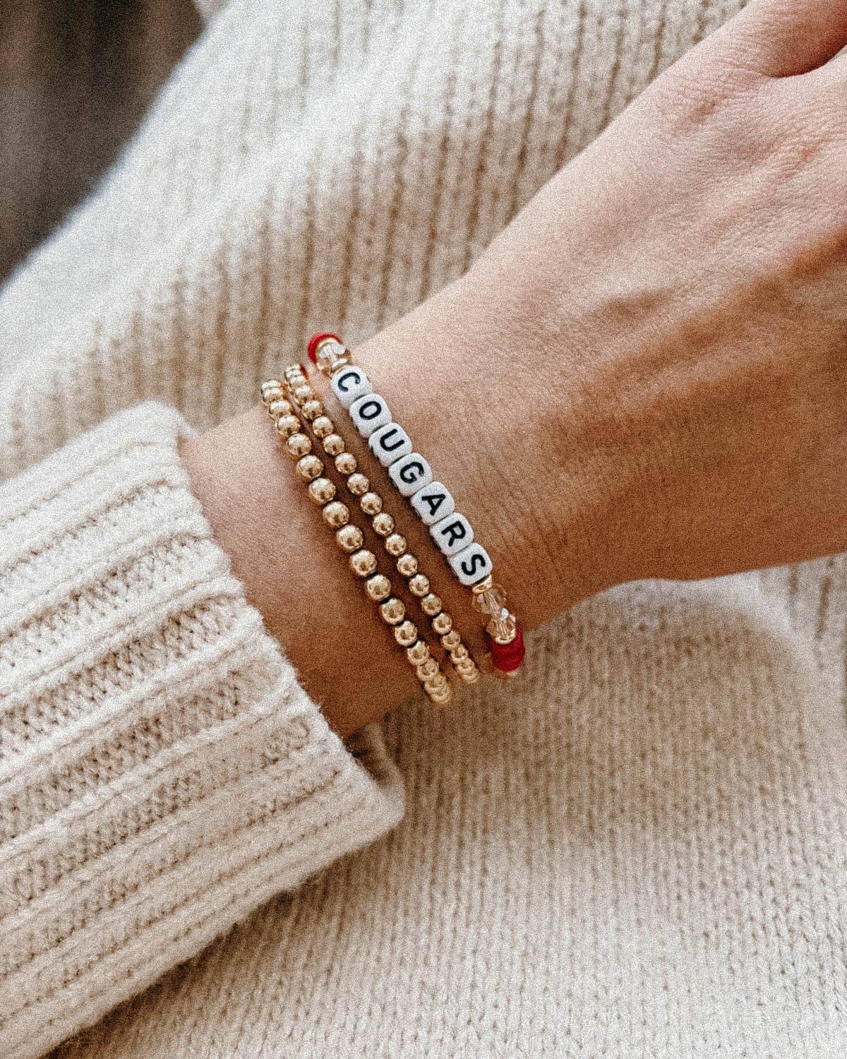 COUGARS Beaded Bracelet