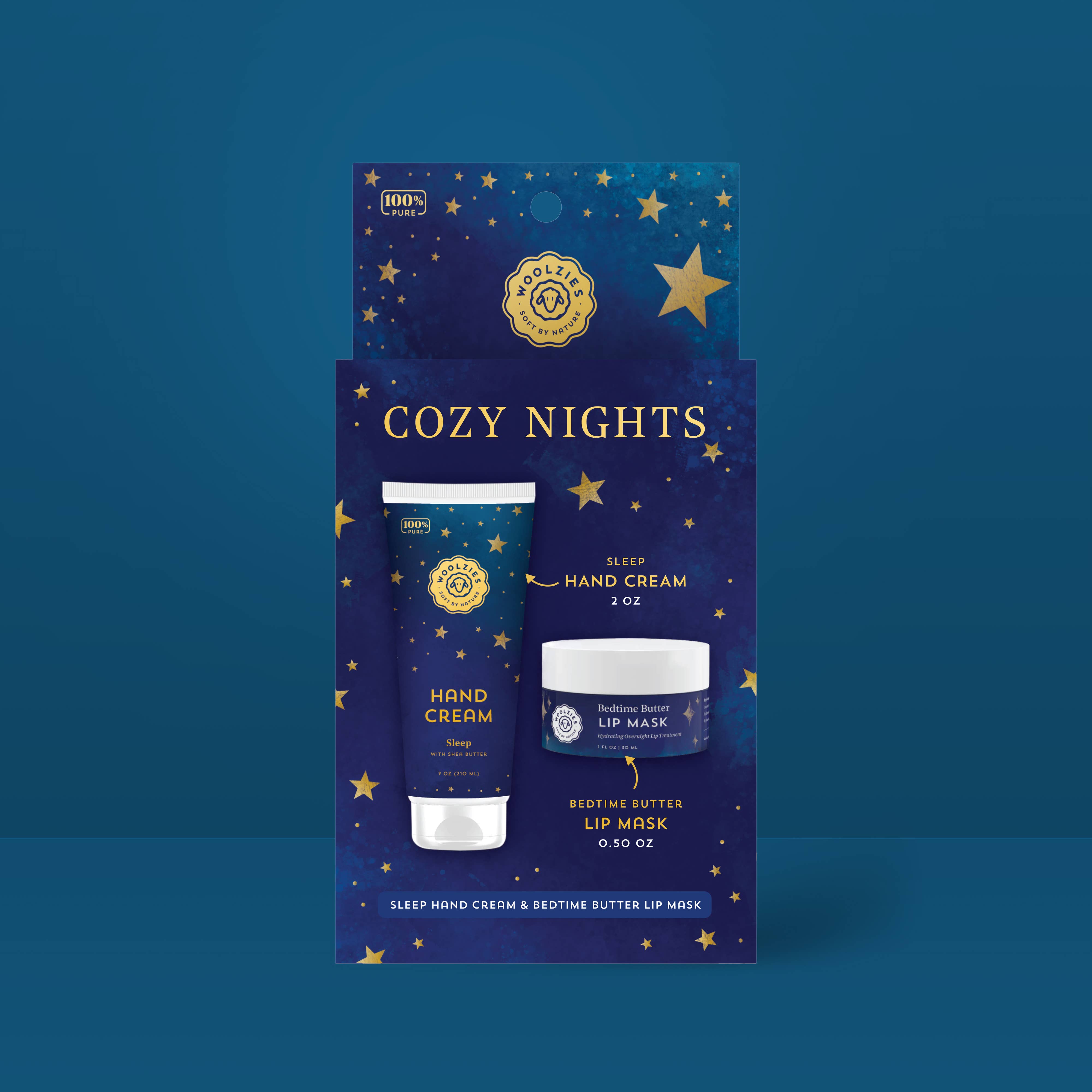 Woolzies Cozy Nights Duo - Sleep Hand Cream & Bedtime Lip Mask